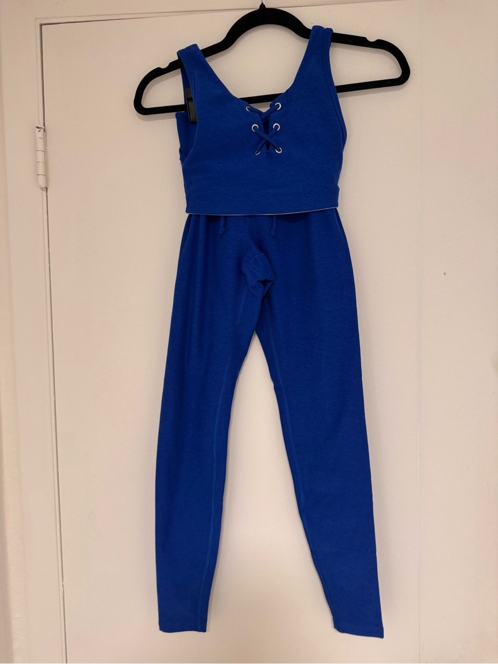 YEAR OF OURS- FOOTBALL LACE UP LEGGING SET- COBALT BLUE- NEW- SIZE XS - Picture 5 of 6